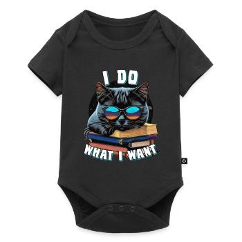 I Do What I Want Cat - Baby Premium short-sleeve bodysuit - black - Front
