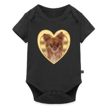 Chihuahua - Dog Lover - Dog Heart - Baby Premium short-sleeve bodysuit - black - Front