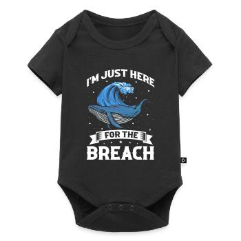 Orca Beobachtung für Buckelwale und Meerwale - Baby Premium Kurzarmbody - Schwarz - Vorne
