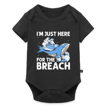 Meeressäuger für Orca-Beobachtung und Buckelwal - Baby Premium Kurzarmbody - Schwarz - Vorne