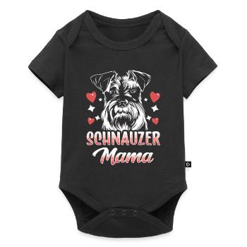 Schnauzer Mama Haustier Sprüche Hund Schnauzers - Baby Premium Kurzarmbody - Schwarz - Vorne
