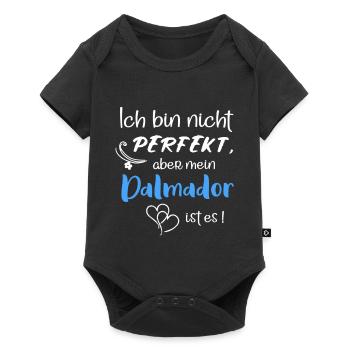 Perfekter Dalmador I Dalmatiner Labrador Mix - Baby Premium Kurzarmbody - Schwarz - Vorne