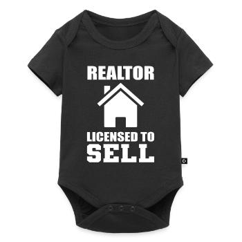 Agent immobilier autorisé à vendre des agents immobiliers - Body à manches courtes Premium Bébé - noir - Devant