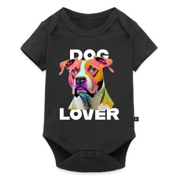 Amant des chiens American Stafford - Body à manches courtes Premium Bébé - noir - Devant