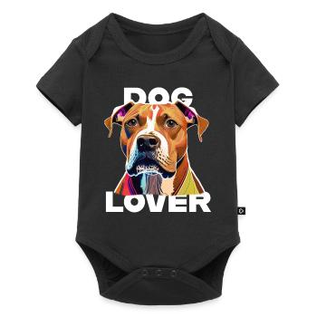 Amant des chiens American Stafford - Body à manches courtes Premium Bébé - noir - Devant