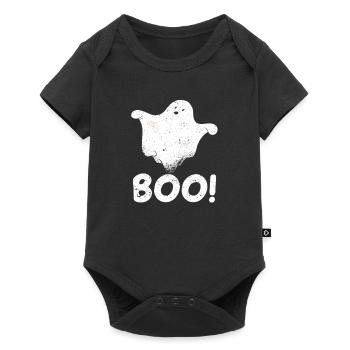 Boo Halloween Spooky Trick Or Treat Geister Party - Baby Premium Kurzarmbody - Schwarz - Vorne