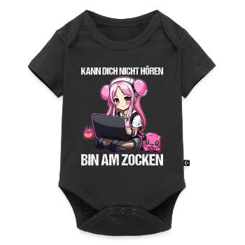 Gaming Konsole PC Zockerin Mädchen Gamer Girl - Baby Premium Kurzarmbody - Schwarz - Vorne