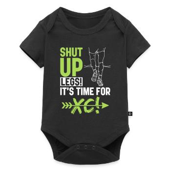 Cross-country-laufdesign Für Einen Xc-läufer - Baby Premium short-sleeve bodysuit - black - Front