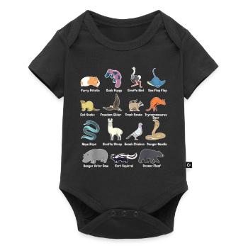 Animals Of The World - Rare Exotic Animals Funny - Baby Premium short-sleeve bodysuit - black - Front