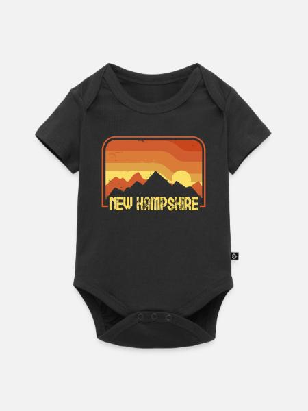 New Hampshire - Baby Premium Kurzarmbody - Schwarz