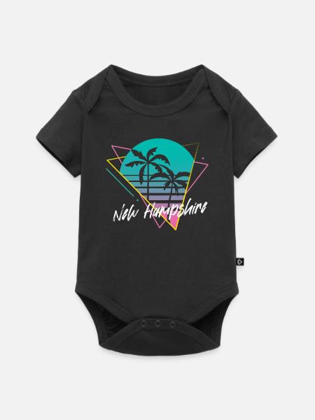 New Hampshire - Baby Premium Kurzarmbody - Schwarz