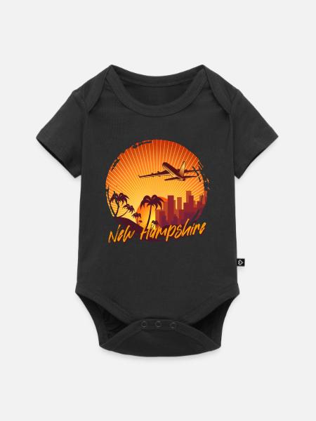 New Hampshire - Baby Premium Kurzarmbody - Schwarz