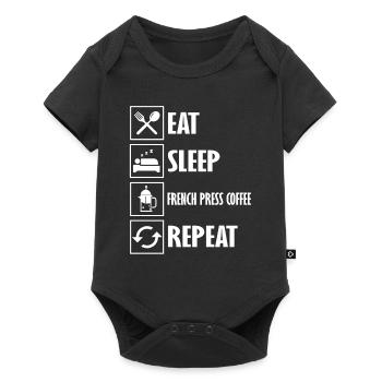 Café pressé français - Body à manches courtes Premium Bébé - noir - Devant