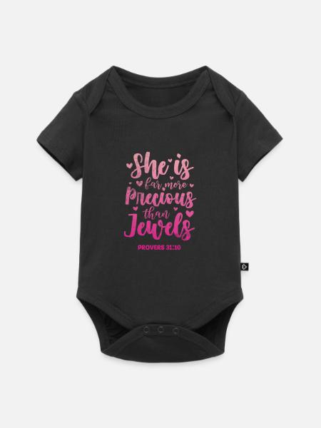 Bibel - Baby Premium Kurzarmbody - Schwarz