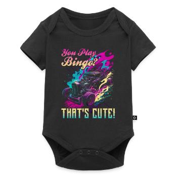 Hot Rod Grandpa You Play Bingo, Retro Muscle Car - Baby Premium Kurzarmbody - Schwarz - Vorne