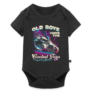 Hot Rod Grandpa, Old Boys Coolest Toys, Muscle Car - Baby Premium short-sleeve bodysuit - black - Front