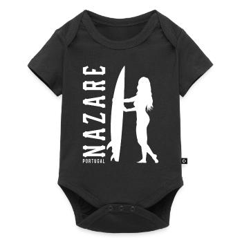 Nazare Surfer Girl Portugal - Baby Premium short-sleeve bodysuit - black - Front