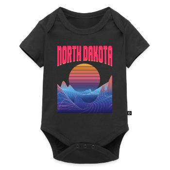 North Dakota - Baby Premium short-sleeve bodysuit - black - Front