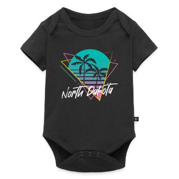 North Dakota - Baby Premium short-sleeve bodysuit - black - Front