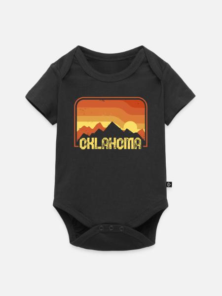 Oklahoma - Baby Premium Kurzarmbody - Schwarz