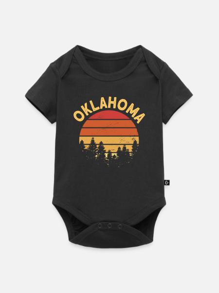 Oklahoma - Baby Premium Kurzarmbody - Schwarz
