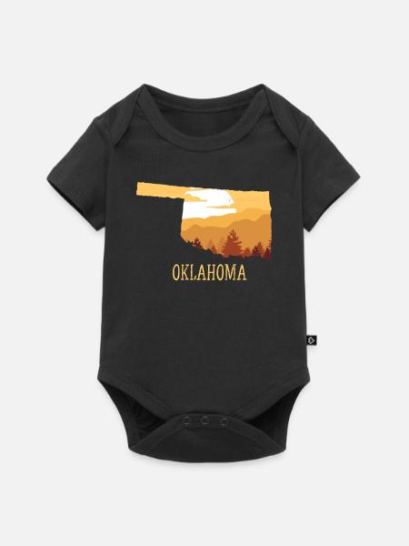 Oklahoma - Baby Premium Kurzarmbody - Schwarz