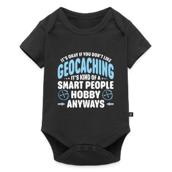 Cadeau Geocaching Geocacher Geocache - Body à manches courtes Premium Bébé - noir - Devant