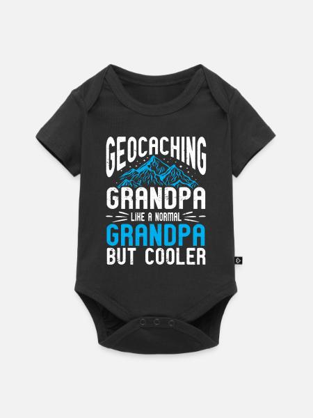 Geocaching Geschenk Geocacher Geocache - Baby Premium Kurzarmbody - Schwarz
