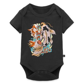 Cadeau de l’éleveur de poissons Koi japonais Carpe Koi - Body à manches courtes Premium Bébé - noir - Devant