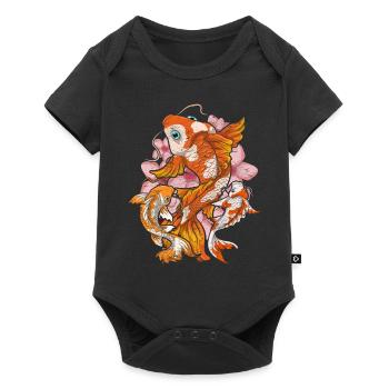 Cherry Blossom Nishikigoi Gift Sakura Koi Carp - Baby Premium short-sleeve bodysuit - black - Front