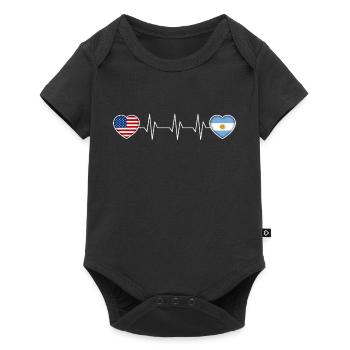 Argentinien - Baby Premium Kurzarmbody - Schwarz - Vorne