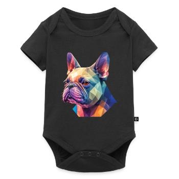 Conception de chiens de chien bouledogue français - Body à manches courtes Premium Bébé - noir - Devant