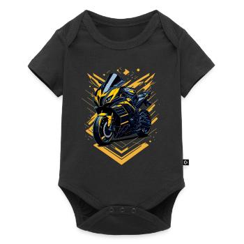 Sport motorcycle illustration - Baby Premium short-sleeve bodysuit - black - Front