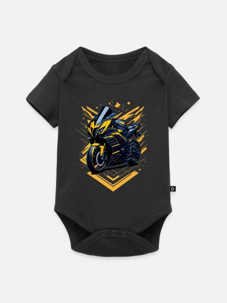Sportmotorrad-Illustration - Baby Premium Kurzarmbody - Schwarz