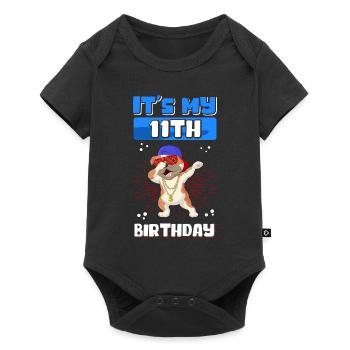 Idée cadeau 11e anniversaire Cadeau de 11 ans - Body à manches courtes Premium Bébé - noir - Devant