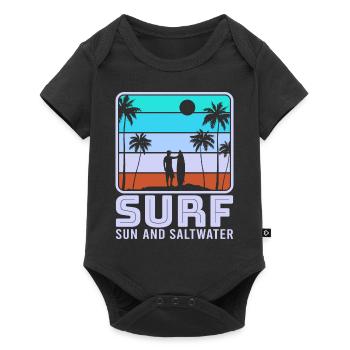 Surf, kitesurf, wakeboard, beach surfers - Body à manches courtes Premium Bébé - noir - Devant