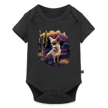 Chihuahua | Hiking Nature Mountains Dog Hike - Baby Premium short-sleeve bodysuit - black - Front