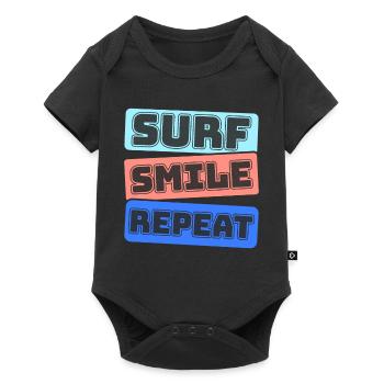 Surf, kitesurf, wakeboard, beach surfers - Body à manches courtes Premium Bébé - noir - Devant