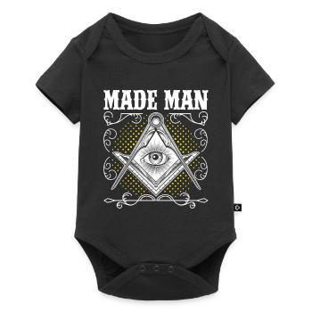 Masonic Freemasonry Fraternal - Baby Premium Kurzarmbody - Schwarz - Vorne