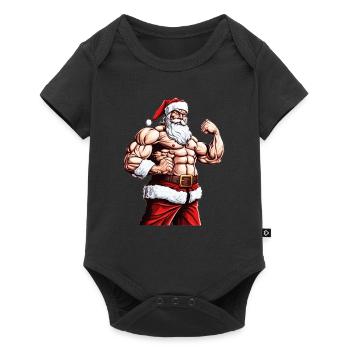 Sleighin' the Gains: Noël du Père Noël - Body à manches courtes Premium Bébé - noir - Devant