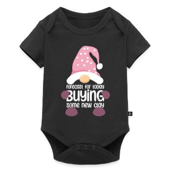 Forecast for today buying some new clay - Baby Premium short-sleeve bodysuit - black - Front
