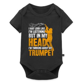 Trompeter Trompetenspieler - Baby Premium Kurzarmbody - Schwarz - Vorne