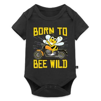 Born To Bee Wild | Motorcycle Motorbike Bee - Baby Premium short-sleeve bodysuit - black - Front