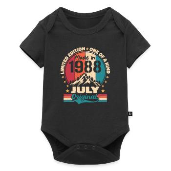 1988 July vintage made July 1988 Gift - Baby Premium short-sleeve bodysuit - black - Front