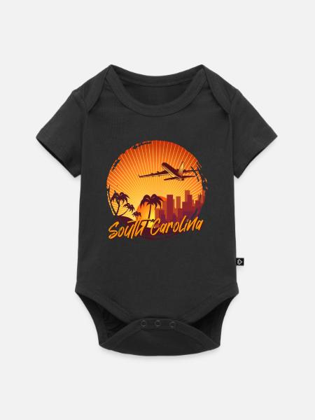 South Carolina - Baby Premium Kurzarmbody - Schwarz