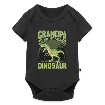 Funny Dinosaur Saying T Rex Dino - Baby Premium short-sleeve bodysuit - black - Front