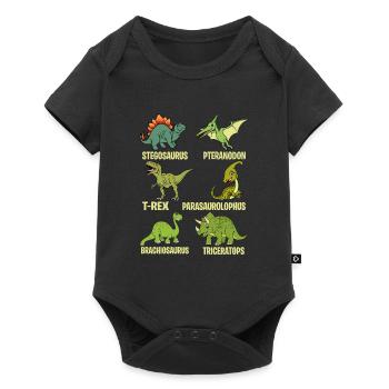 Funny Dinosaur Saying T Rex Dino - Baby Premium short-sleeve bodysuit - black - Front