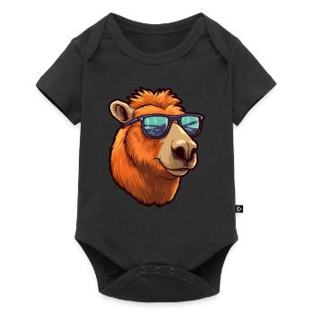 Capybara Lunettes de soleil Cool Capybara - Body à manches courtes Premium Bébé - noir - Devant