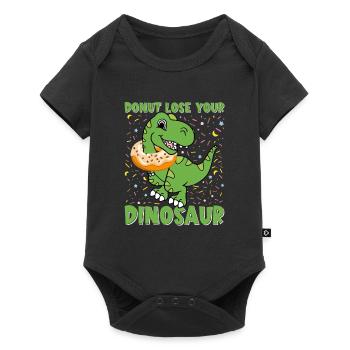 Funny Dinosaur Saying T Rex Dino - Baby Premium short-sleeve bodysuit - black - Front