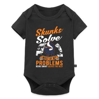 Stinktier Liebhaber - Baby Premium Kurzarmbody - Schwarz - Vorne